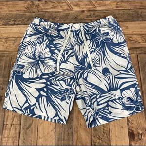 Tommy Bahama Swim Trunks Mens 1XB Blue Hibiscus